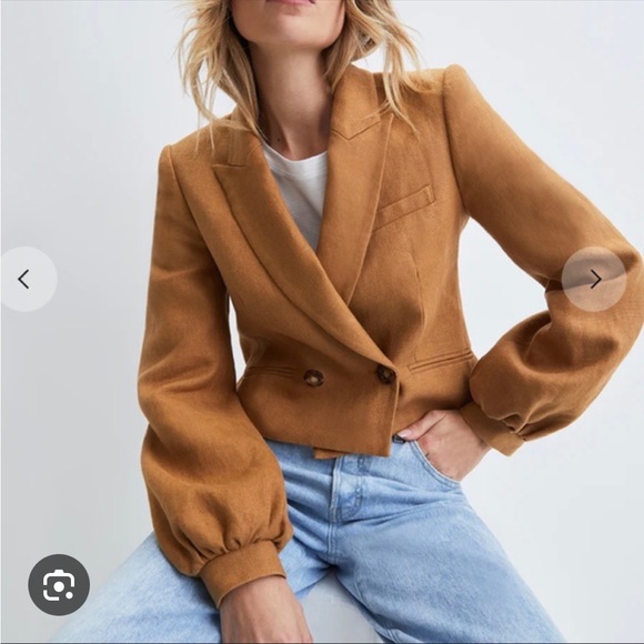 NWT Veronica Beard Milani Linen Cropped Jacket